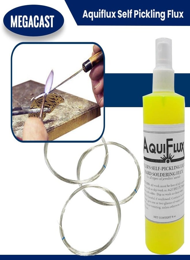 MegaCast Aquiflux Self Pickling Flux for Precious Metals Gold Silver Jewelry and Hard Soldering 8 Oz Megacast (275 ml) - Image 5